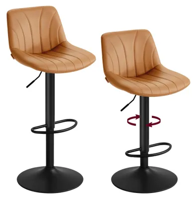 Produktbild von VASAGLE Barhocker 2er Set, drehbar, höhenverstellbar, Kunstleder