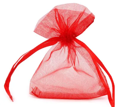 Produktbild von 10 Organza-Beutel, ca 85 x 110 mm rot