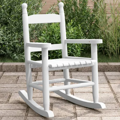 Produktbild von "im Angebot" Schaukelstuhl für Kinder Weiß Massivholz Pappel - Schaukelstühle CC17756