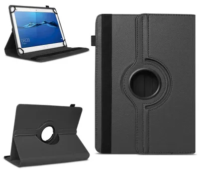 Produktbild von Tablet Tasche für Huawei MediaPad M3 M5 Lite 10,1 Hülle Schutzhülle Case DrehbarFarben:Schwarz