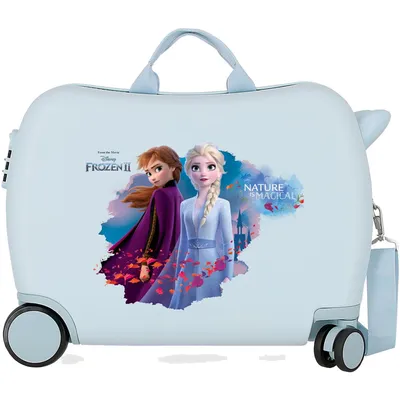 Produktbild von Frozen Sitzkoffer Kinder Hartschalen Koffer Joumma Bags Sitzkoffer Ziehkoffer Kinderkoffer 34 Liter Anna & Elsa Disney Hellblau