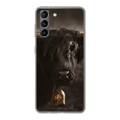 Produktbild von MuchoWow® Handyhülle Schutzhülle Hülle für Samsung Galaxy S21 Schottischer Highlander - Fell - Schwarz Silikon Softcase Handy Hülle - Softcase