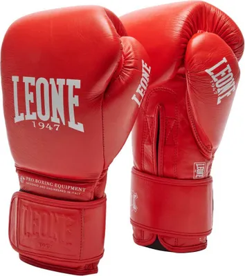 Zdjęcie produktu dla Leone1947 Najlepsze rękawice bokserskie ze sztucznej skóry, czerwone, 10 oz
