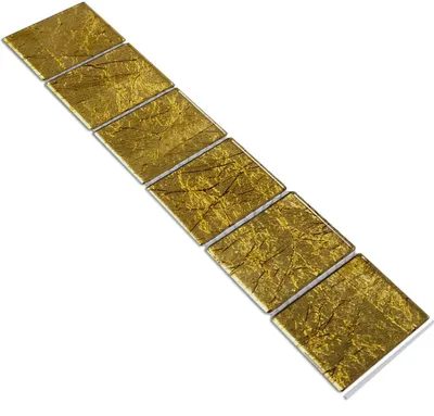 Produktbild von Glasmosaik Fliesen Bordüre Artist Gold Q48