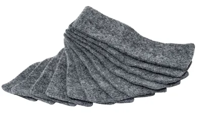 Produktbild von Q-Connect® KF16826 Ersatzfilz für Reinigungsschwamm - 12 Stück, grau