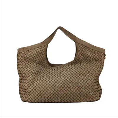 Produktbild von BZNA Bag BL342 Taupe Italy Designer Handtasche Schultertasche Tasche Leder Shopper