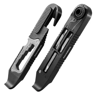 Produktbild von ROCKBROS Fahrrad Multifunktionswerkzeug, 16 in 1 Multitool mit Ratschenschlüssel, Reifenheber, Mini Tool Set Reparaturset für Reifenw
