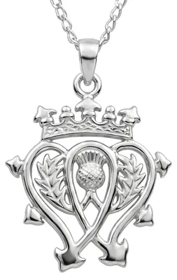 Immagine prodotto di Ciondolo a forma di "luckenbooth" in argento sterling con catena