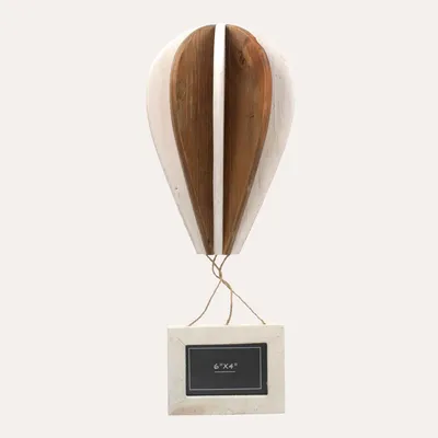 Produktbild von KEYHOMESTORE | Moderne Heißluftballon-Wanddekoration aus recyceltem Holz