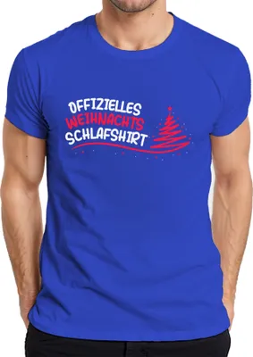 Produktbild von Offizielles Weihnachts-Schlafshirt Christbaum - Weihnachten Xmas Christmas Herren T-Shirt, Blau, 3XL