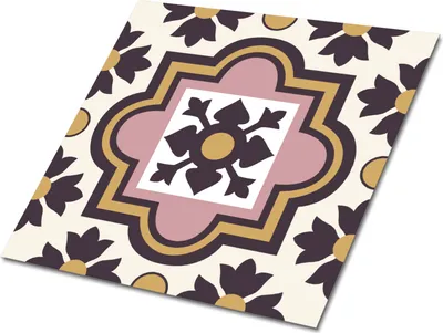 Produktbild von Selbstklebende Platten 30x30 cm Wandpaneele 9 Stück im Set Wanddeko - Arabische Blumen