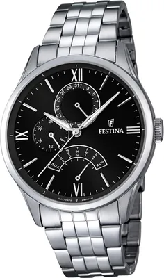 Produktbild von Festina Edelstahl Herren Uhr F16822/4 Armbanduhr silber Klassik D2UF16822/4