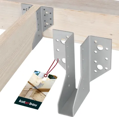 Obrázek produktu pro KOTARBAU® Botička na nosník 25 x 117 mm Spojka na nosník z pozinkované oceli Botička na nosník Spojka na nosník pro vysoké zatížení Spojka na dřevěný nosník Spojka na dřevěný nosník Dřevěný nosník Dřevěný nosník