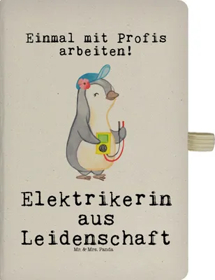 Produktbild von Mr. & Mrs. Panda notizbuch Elektrikerin Leidenschaft - Transparent - Geschenk, Reisetagebuch, Beruf, Ausbildung, Schreibheft, Spruch, Witzig, Skizzenbuch, Lustig, Journal
