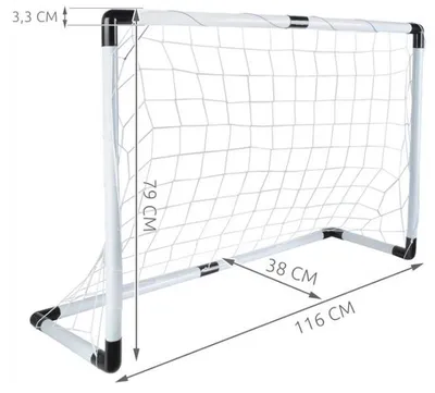 Produktbild von Fußballtor mit Fußball und Pumpe