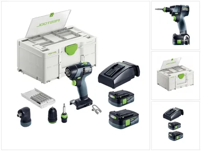 Obrázek produktu pro Festool TXS 12 2,5-Set akumulátorový vrtací šroubovák 12 V 30 Nm bez kartáčku ( 576874 ) + 2x baterie 2,5 Ah + nabíječka + sada bitů + systainer