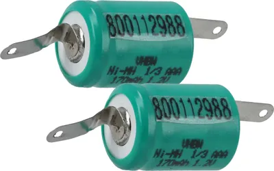 Produktbild von vhbw 2x Akku Ersatz für 1/3AAA für Modellbau (170mAh, 1,2V, NiMH, mit Lötfahne (U))