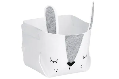 Produktbild von zeller Aufbewahrungskorb HASE BHT 21x17x21 cm weiß Einkaufskorb Korb