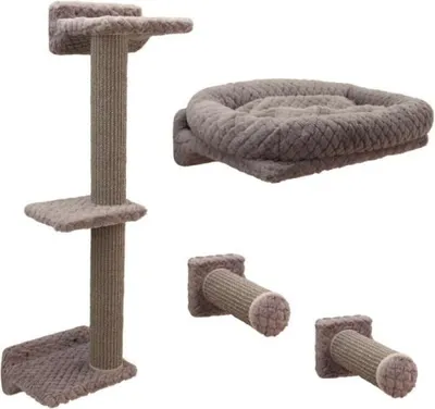 Produktbild von Kerbl Kletterwand Monte Alpi (Last max.10kg, 8-teilig, platzsparend) taupe 80919