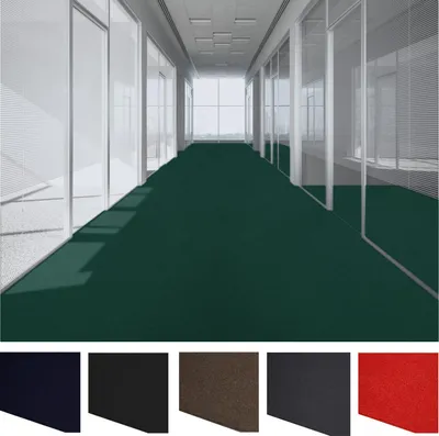 Produktbild von MDEKOR Nadelvlies Teppichboden, Grün, 2m breit, 550 x 200 cm, schwer entflammbar, zum Zuschneiden als Läufer oder Auslegware