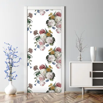 Produktbild von Dekorative Türtapete selbstklebend Klebefolie Türaufkleber Aufkleber Blumenstrauß 85 x 200 cm