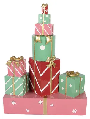 Immagine prodotto di Clayre & Eef, decorazione natalizia, statuina, regalo, 27x12x36 cm, verde, plastica