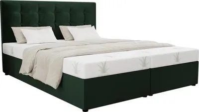 Obrázek produktu pro Manželská postel 180x200 s úložným prostorem DELILAH 1 - tmavě zelená 1