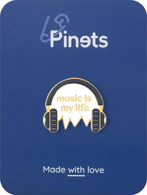 Image de Badge « Music Is My Life » de PINETS pour casque audio