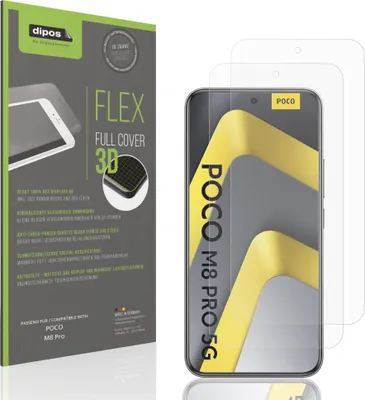 Produktbild von 2x Full Cover Schutzfolie matt für POCO M8 Pro Panzerfolie Anti-Shock