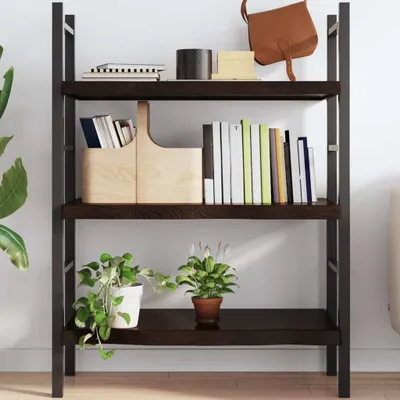 Produktbild von Wandregal Dunkelgrau 80x60x6 cm Massivholz Eiche Behandelt , Wandregale Design 2024