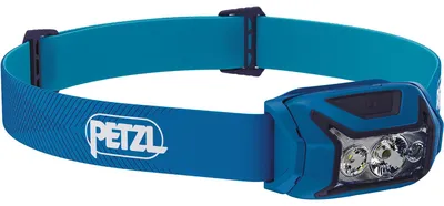 Zdjęcie produktu dla Latarka czołowa Petzl Actik 450 lm, białe i czerwone światło, niebieska