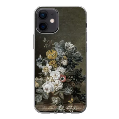 Produktbild von MuchoWow® Handyhülle Schutzhülle Hülle für iPhone 12 Stilleben mit Blumen - Alte Meister - Malerei Silikon Softcase Handy Hülle - Schutzhülle