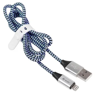 Obrázok produktu pre Tracer TRAKBK46269, 1 m, Lightning, USB A, Samec, Samec, Čierna, Modrá, Strieborná