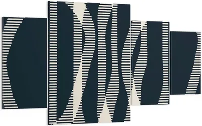 Produktbild von Bild auf Leinwand - Leinwandbild - 4 Teile - Abstraktion künstlerisch kreativ - 160x90cm - Wand Bild - Wanddeko - Wandbilder - Leinwanddruck - Bilder - Wanddekoration - Leinwand bilder - DL160x90-4943