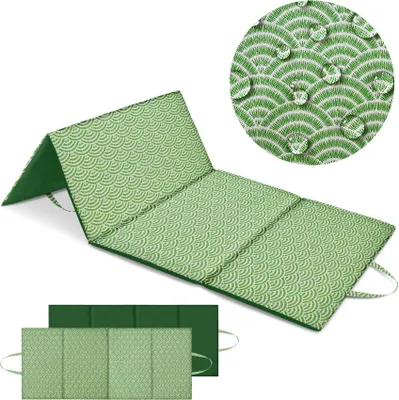 Produktbild von DOMAREX Faltbare XXL Strandmatte 180x75x3cm gepolstert - Isomatte Picknickdecke wasserdicht | Ideal für steinige Strände & Garten - Alicante Geo
