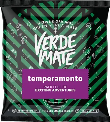 Image de Verde Mate - Échantillon de thé maté Temperamento 50 g - Feuilles de 5 mm d'épaisseur, sans poussière - Doux - Muira puama, catuaba - Séché à l'air libre - Yerba maté du Brésil