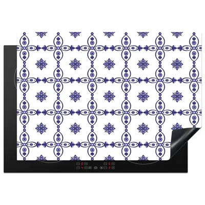 Produktbild von KitchenYeah© Herdabdeckplatte Portugal - Muster - Blau , 75x52cm, Küche Deko, Glaskeramikkochfeld Herdabdeckung, Abdeckplatte fùr Kochfeld