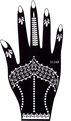 Produktbild von Henna Tattoo Schablone für die Rechte Hand
