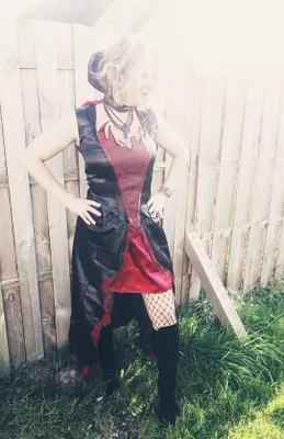 Produktbild von Halloween Kostüm Damen Vampir Hexe Kleid 3 teilig - Dracula Gothic Gräfin Horror