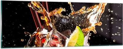 Produktbild von Bilder auf glas - Trinken saft cocktail nachtisch - 90x30cm - Glasbilder - Wandbilder - Kunstdruck - zum Aufhängen bereit - Wanddekoration aus Glas - Glas Bilder - Wandbild auf Glas - GAB90x30-2223