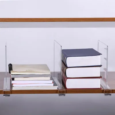 Produktbild von Transparente Schranktrenner aus Acryl, 2 Stück, zur einfachen Organisation von Kleidung und Schuhen im Kleiderschrank und Vorratsraum