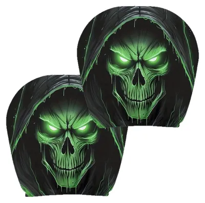 Produktbild von Kopfstützenbezüge - 2 Stück Halloween-Kopfstützenabdeckungen