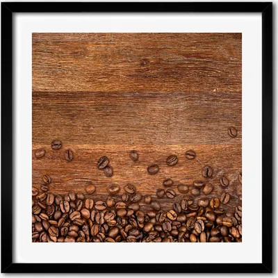 Produktbild von Bild - 50 cm x 50 cm - MDF - Rahmen, Wandkunst - Körner Kaffee