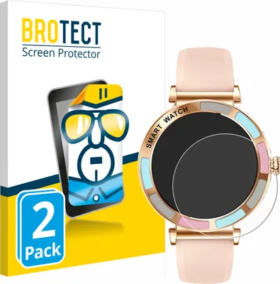 Produktbild von 2x Für Braidol Smartwatch 1.27" Schutzfolie BROTECT Displayschutz Display Schutz Folie Klar Transparent
