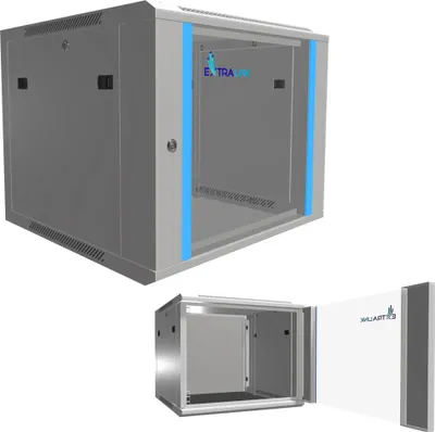 Produktbild von Extralink, síťová skříň, serverová skříň, montáž na stěnu, 19", 9U, 9U, 600 x 600, šedá