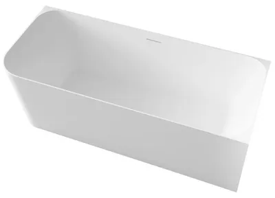 Zdjęcie produktu dla szkło ceramiczneO – Wolnostojąca wanna akrylowa Brilante, prawa – biała z połyskiem – 170 x 75 cm