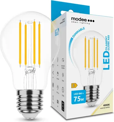 Produktbild von Modee E27 LED Filamentlampe A60 8W 1055lm 4000K Neutralweiß Dimmbar