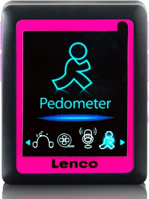 Produktbild von Lenco PODO-152 Pink - MP3/4-Player mit Schrittzähler und 4GB - Pink
