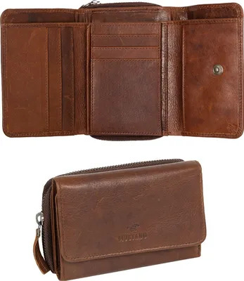Produktbild von Mustang Como Wallet Top Öffnen Universal Premium Leder Brieftasche Cognac Leder Cognac 06.103531