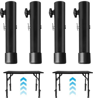 Produktbild von Famanu Tischbeine 20 cm Metallfüße - Höhenverstellbare Möbelbeine, 4 Stück